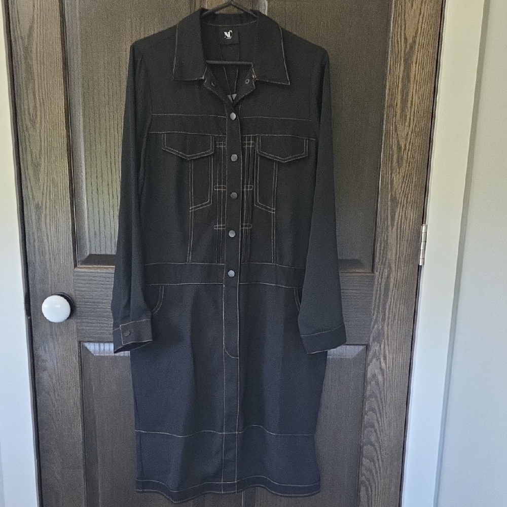 NU Denmark Black Denim Shirt Dress